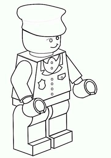 Lego policeman coloring book